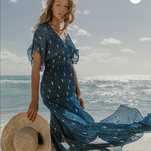 ba&sh blue mela maxi